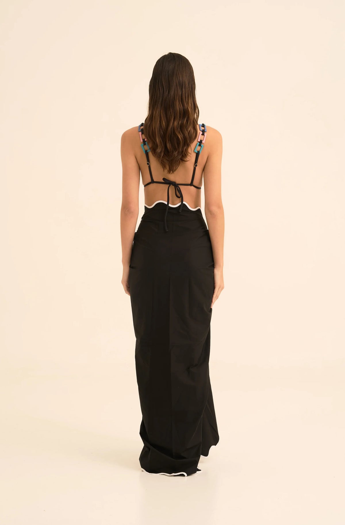 LUMI MAXI SARONG BLACK AND WHITE