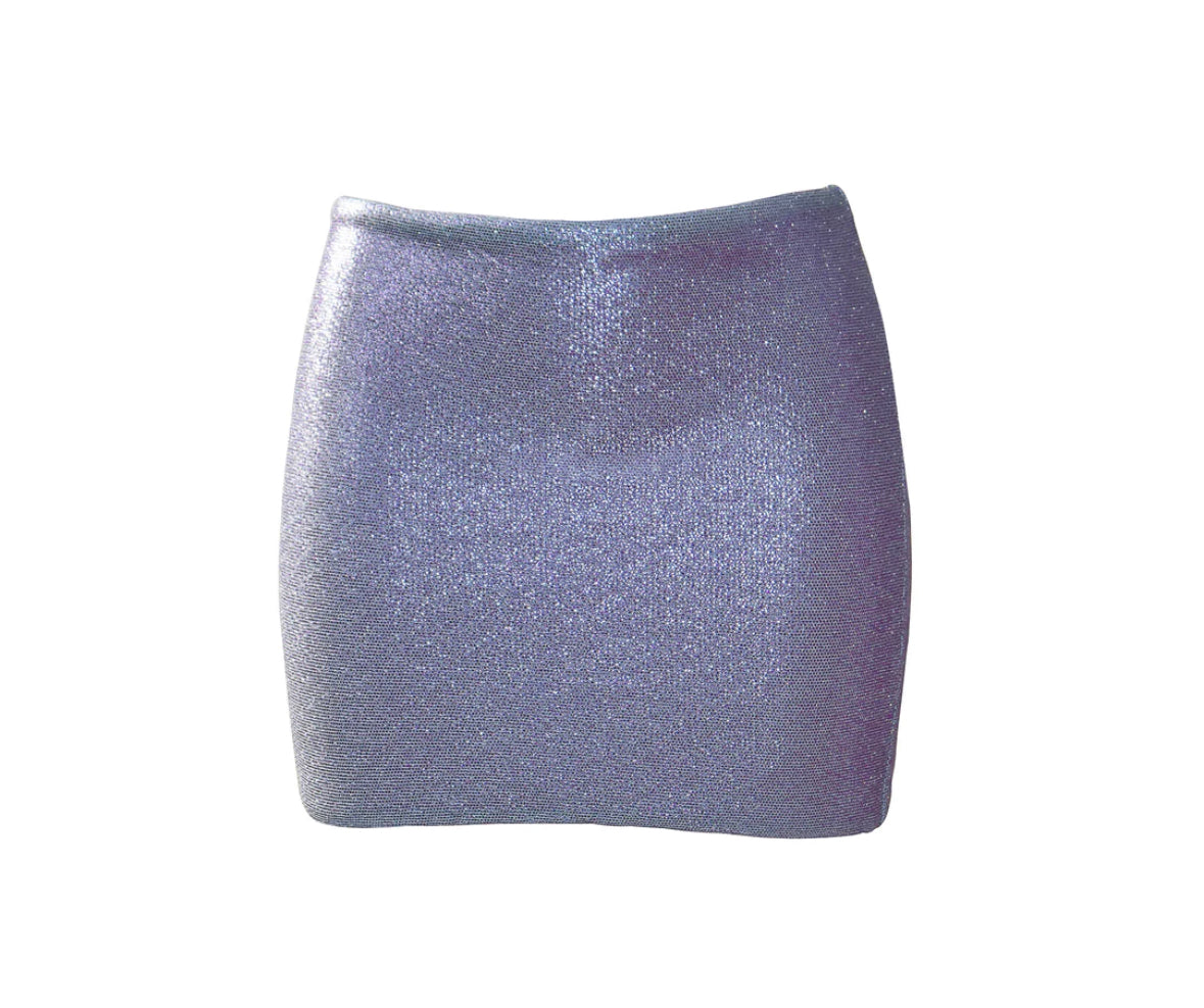 MINI SKIRT LAME LAVANDER