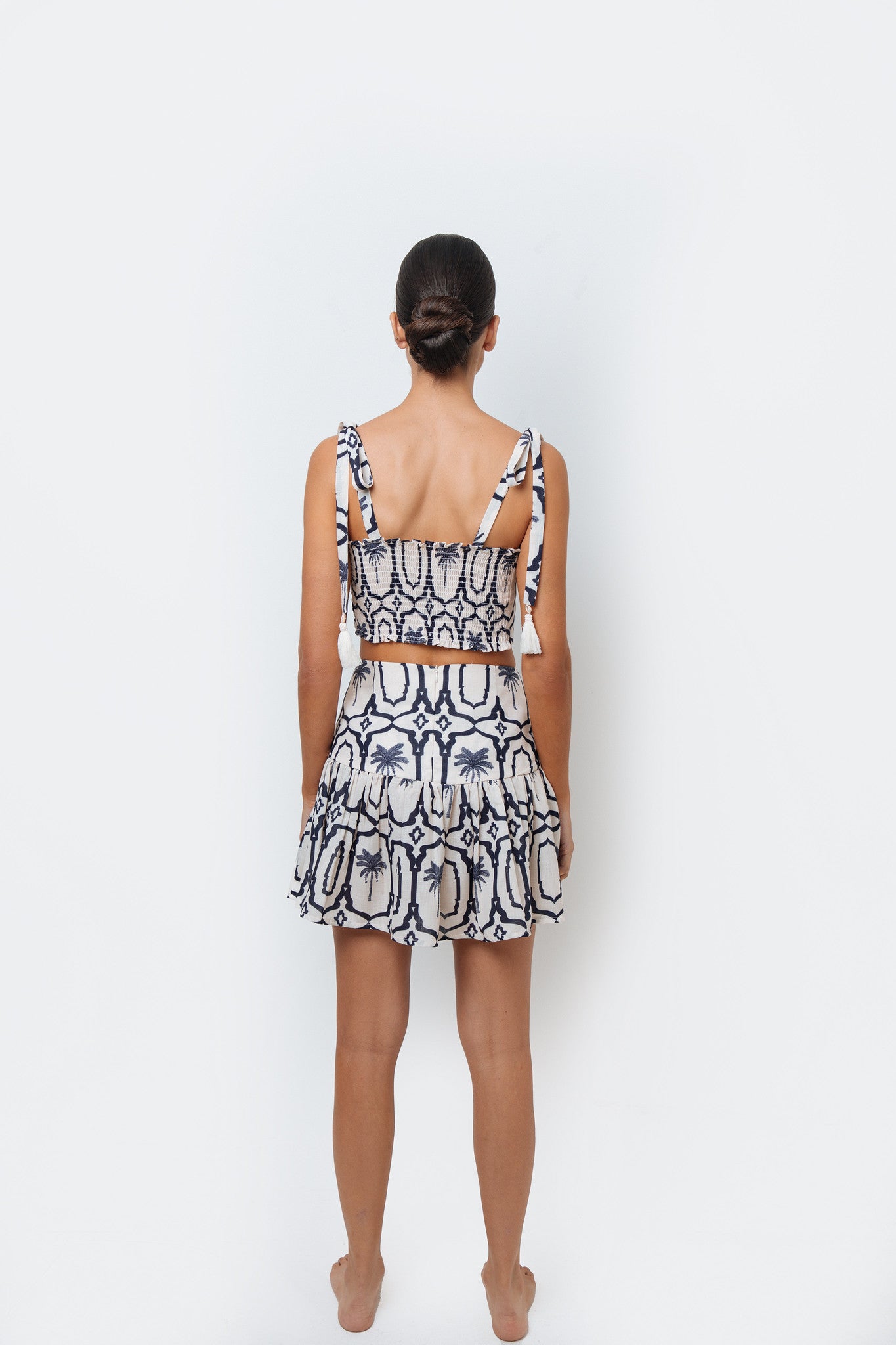 SELENA NAVY PALMS SET