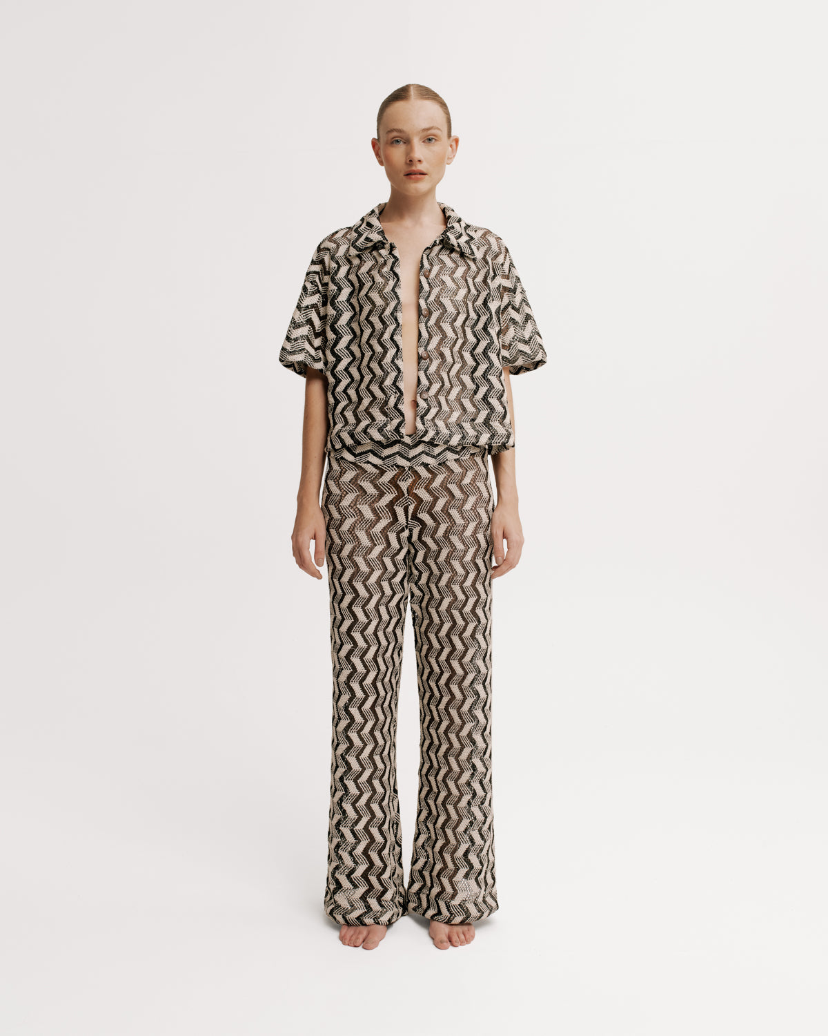 SIMONE JOELLE ZIGZAG SET PANTS