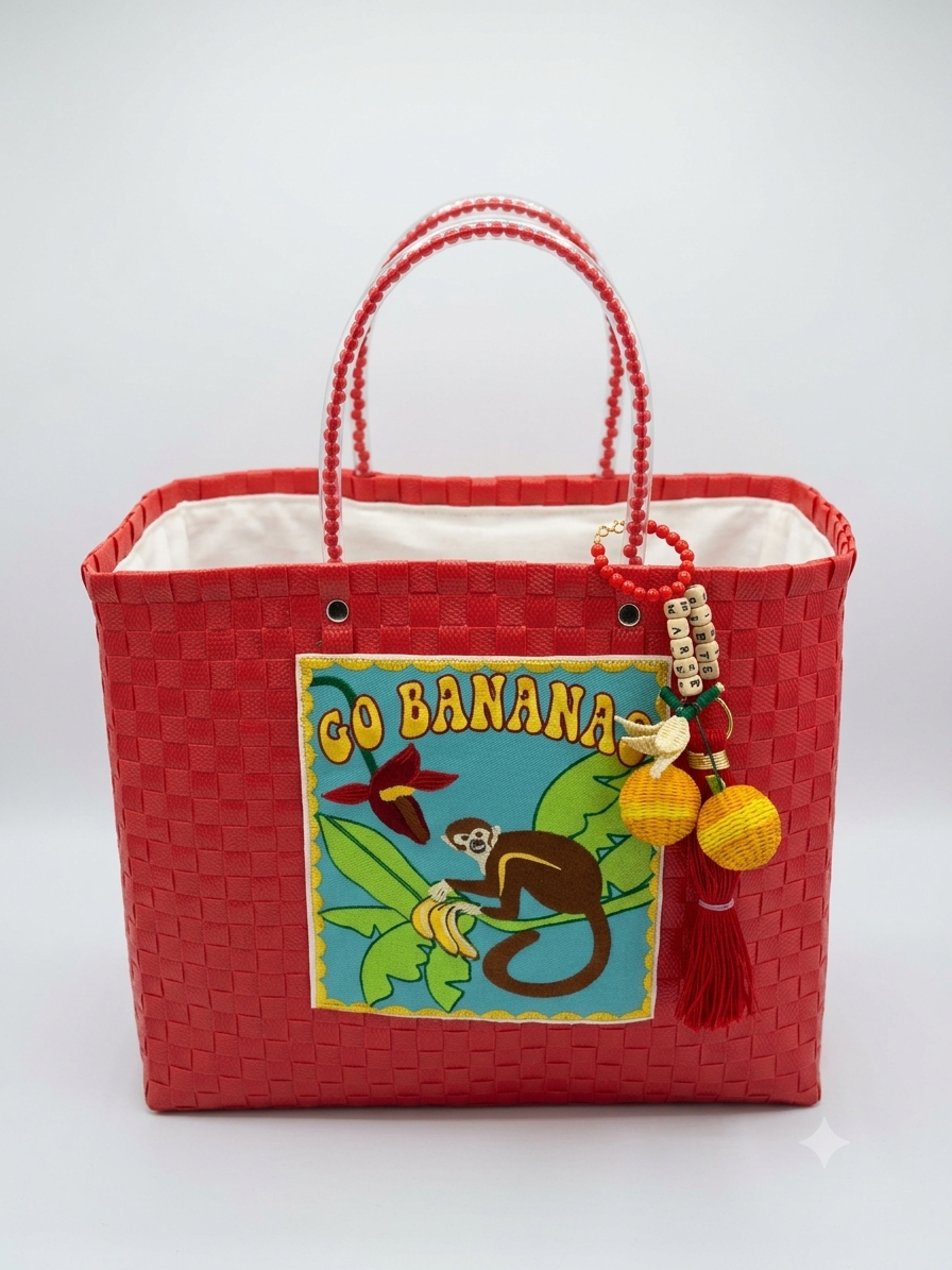CESTA GO BANANA RED MEDIUM