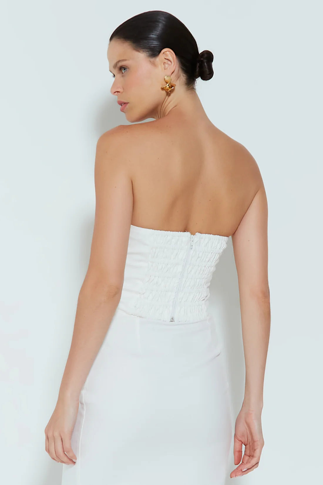 TOP CROPPED TOMARA QUE CAIA ESTRUTURADO COM DECOTE QUADRADO