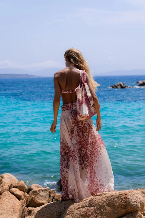 SAIA MENORCA PAISLEY CHERRY