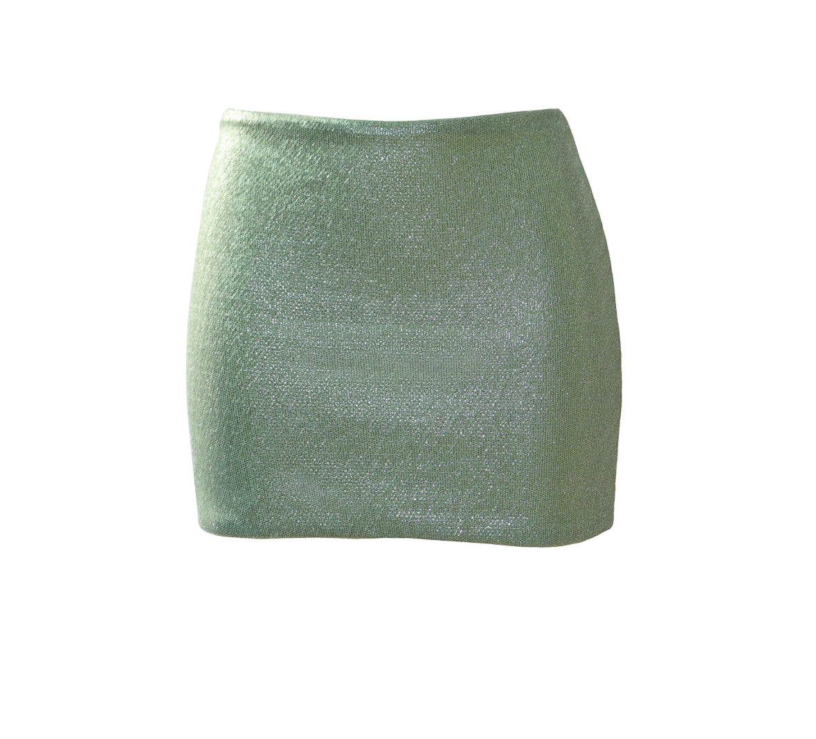 MINI SKIRT LAME GREEN