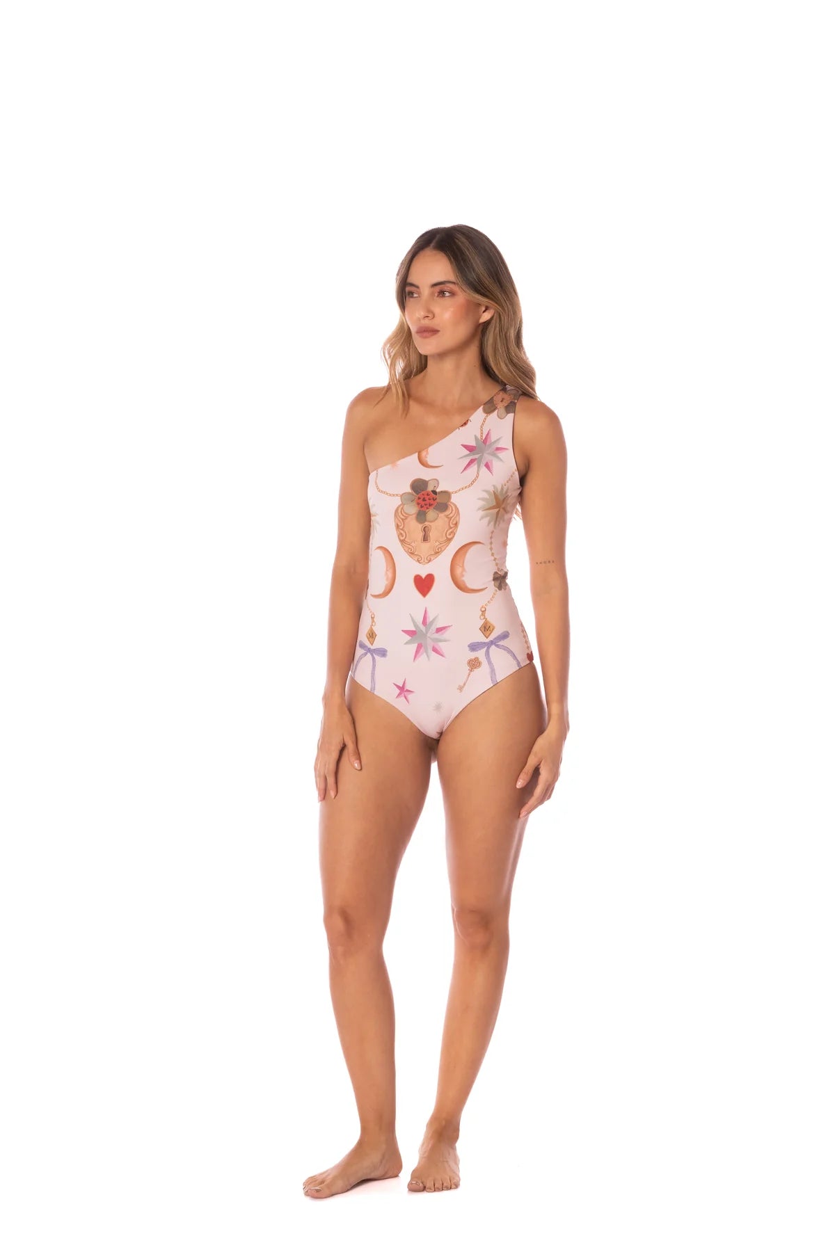 LUCKY CHARM ONE SHOULDER ONE PIECE