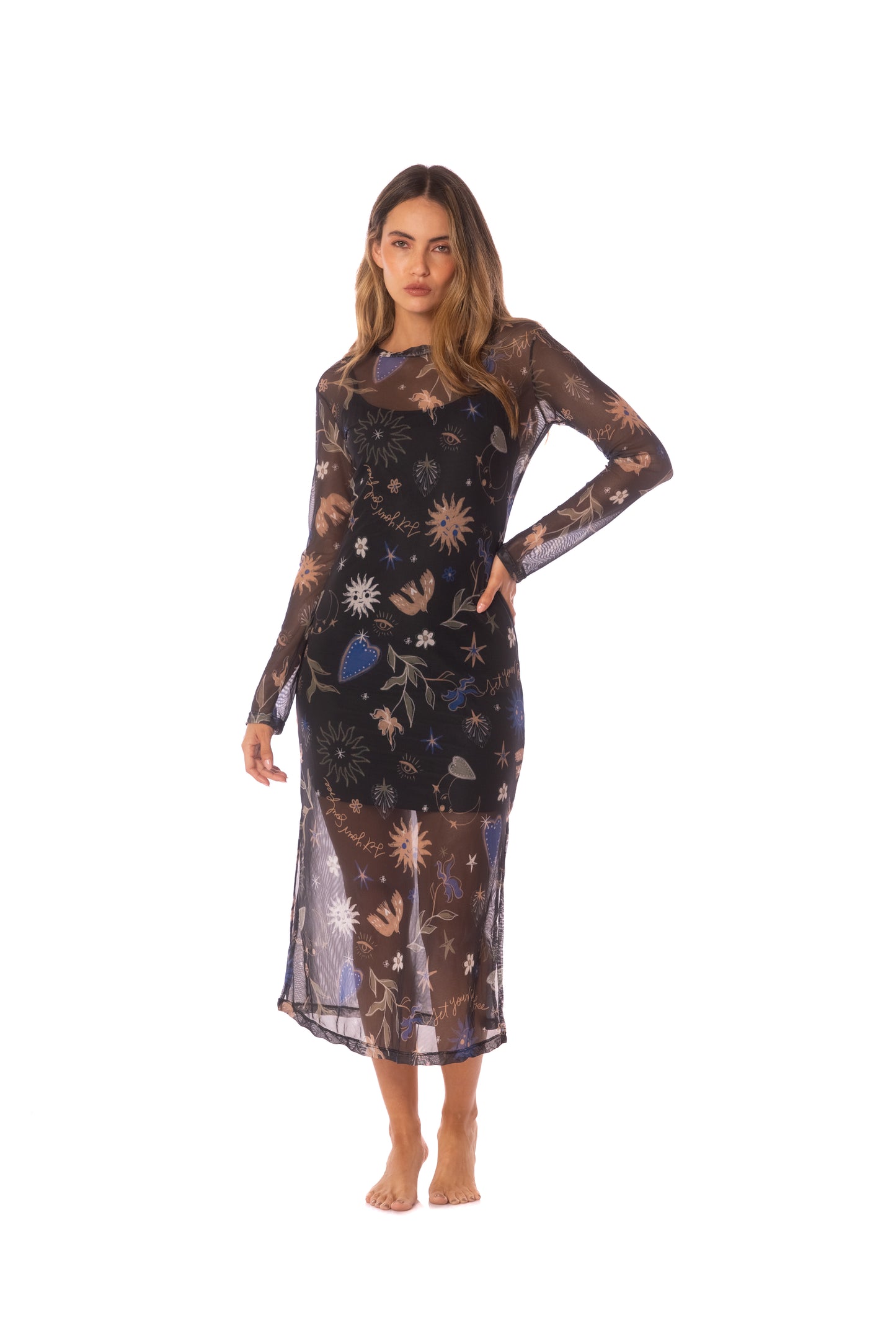 SOUL MESH LONG DRESS