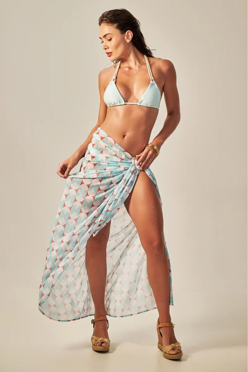 BUZIOS CANGA PAREO RETRO GREEN