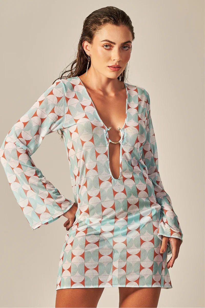 SIXTY MINI DRESS RETRO GREEN