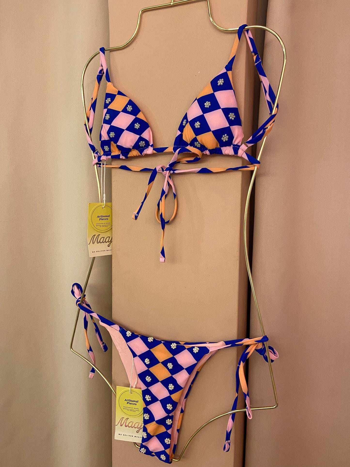 LIKE A DIAMOND SUNNING LOW RIDE TIE SIDE BIKINI