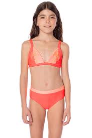 FLAME CORAL SANNI GIRLS BIKINI SET
