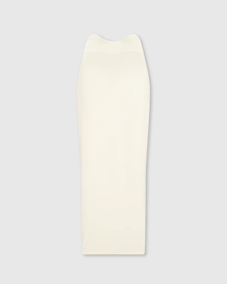 WAVE MAXI SKIRT YVORY