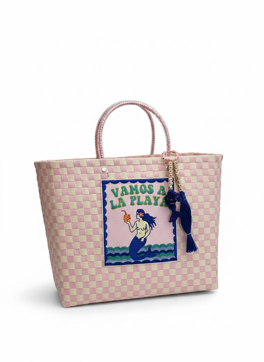 CARTERA VAMOS A LA PLAYA PINK