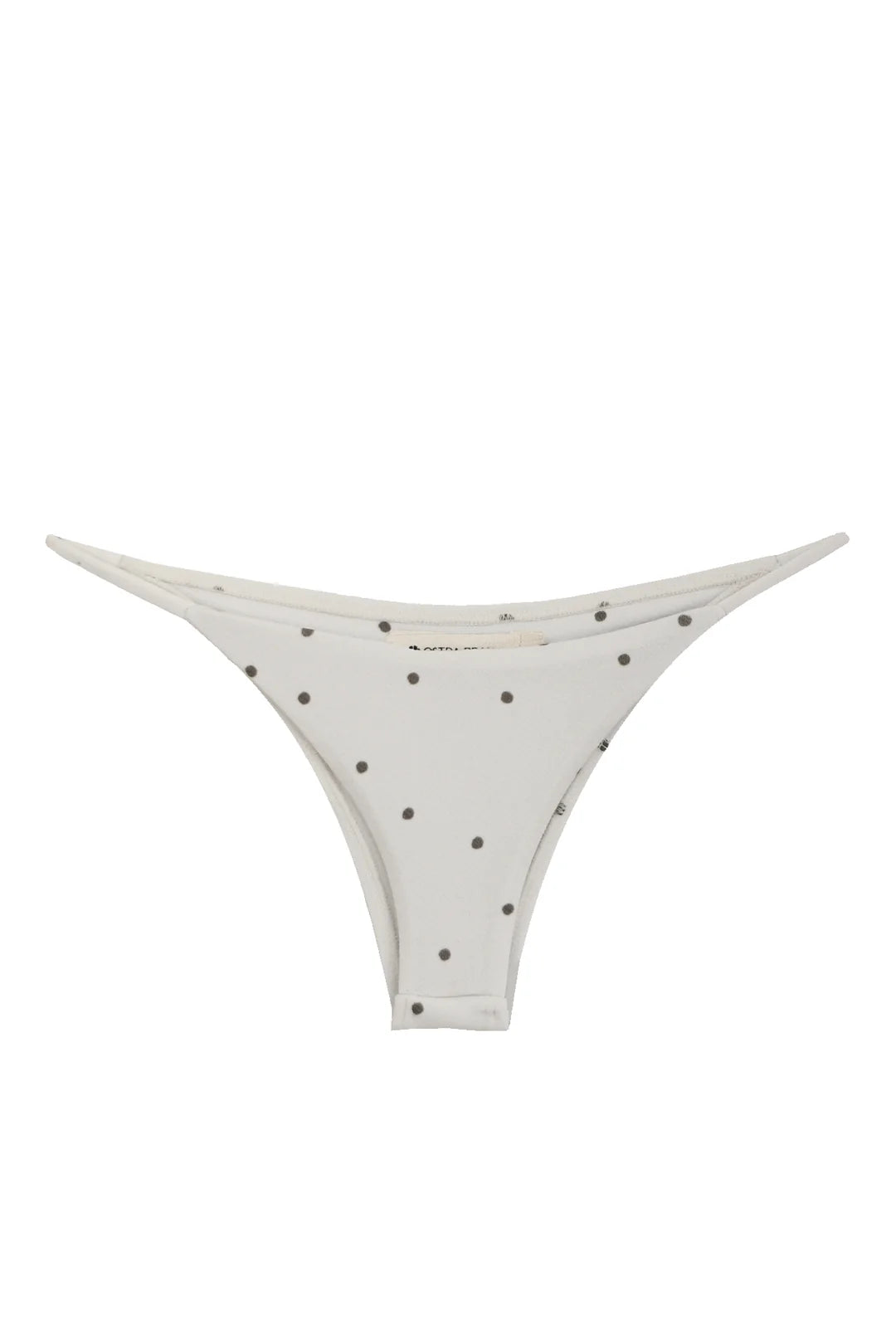 RUCHED SLIDER BIKINI OFF WHITE POLKA DOT PRINT