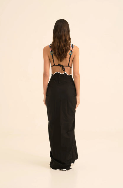 LUMI MAXI SARONG BLACK AND WHITE