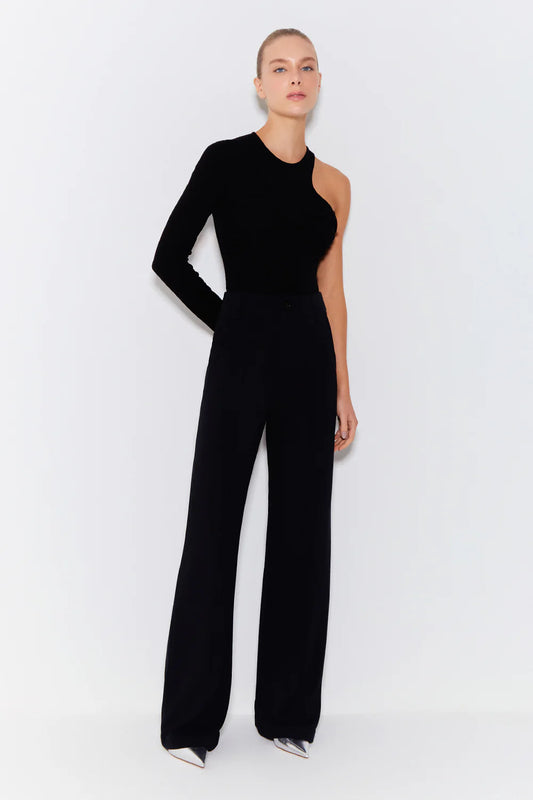 CALCA PANTALONA COM FRISOS PRETO