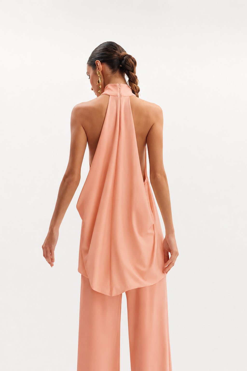CONJUNTO BLUSA CALÇA ALESSIA LONGO DECOTE HALTER