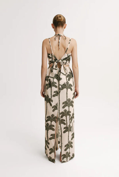 DRESS LONG MEL PALMEIRA