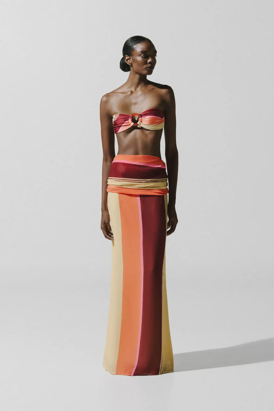 SUMA MAXI SKIRT TERRACOTTA ROSATA
