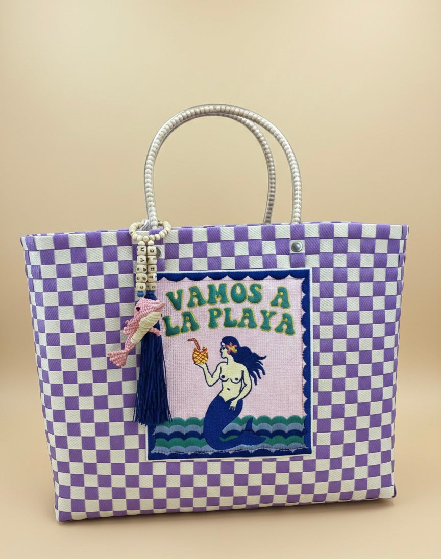 CARTERA VAMOS A LA PLAYA LILA