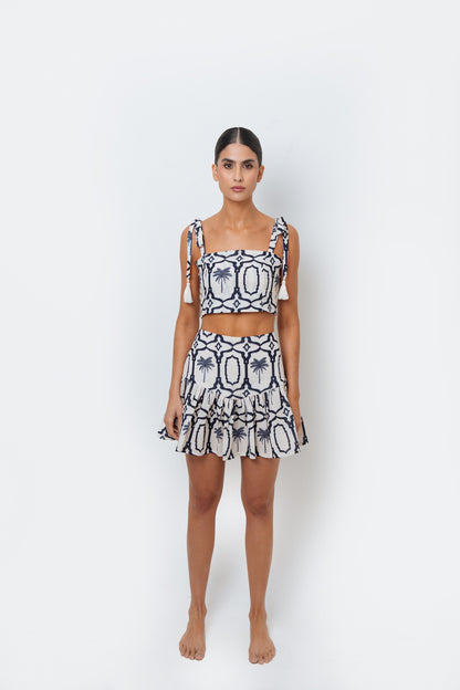 SELENA NAVY PALMS SET