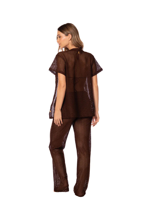 I'M CHOCOLATE MESH KNIT SET