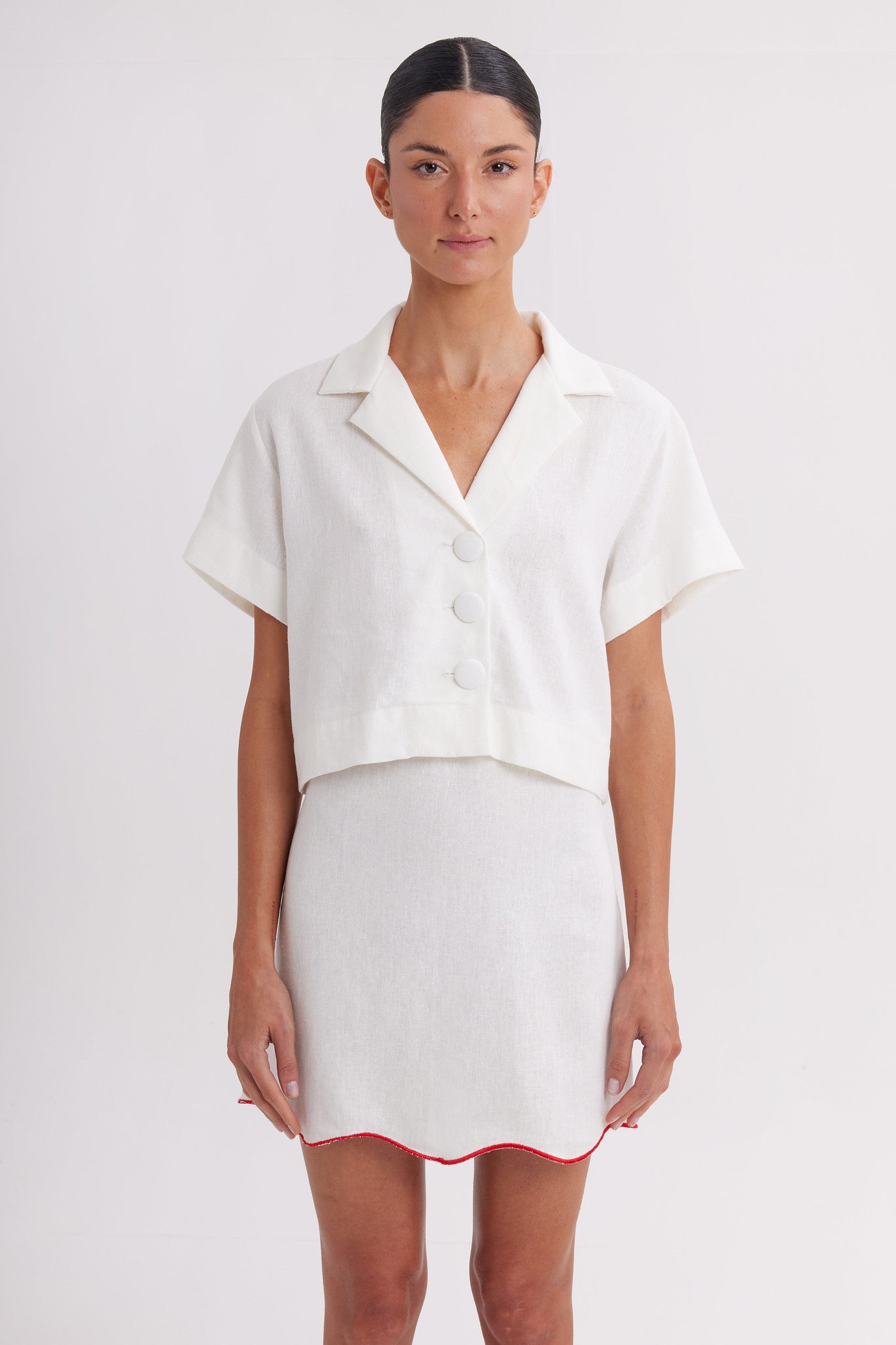 AINARA KENDALL IVORY CORALLE SET SKIRT