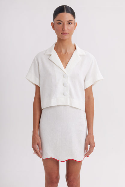 AINARA KENDALL IVORY CORALLE SET SKIRT