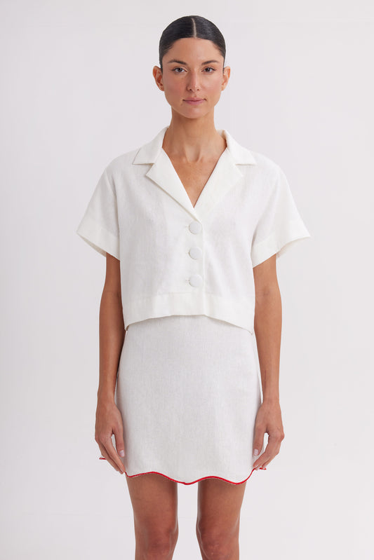 AINARA KENDALL IVORY CORALLE SET SKIRT