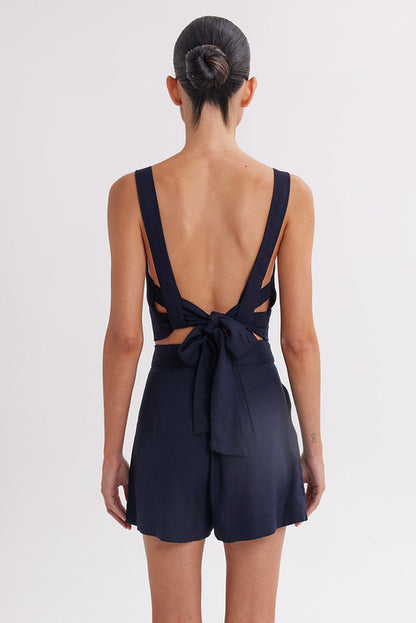 NOOR NAVY SET SHORT