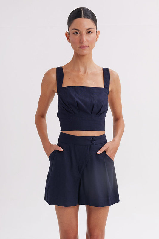 NOOR NAVY SET SHORT
