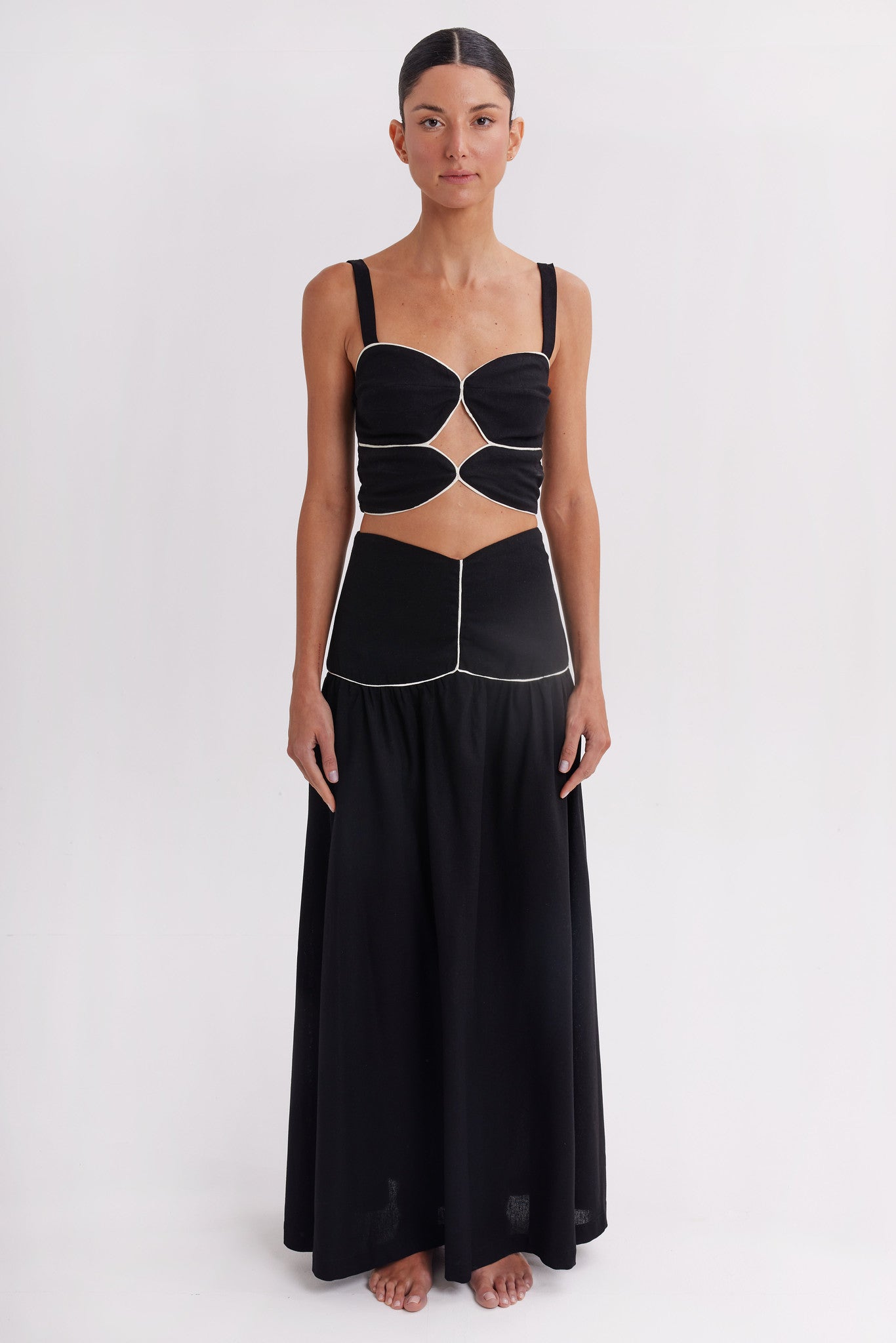 KESSIA VIONA SET SKIRT BLACK