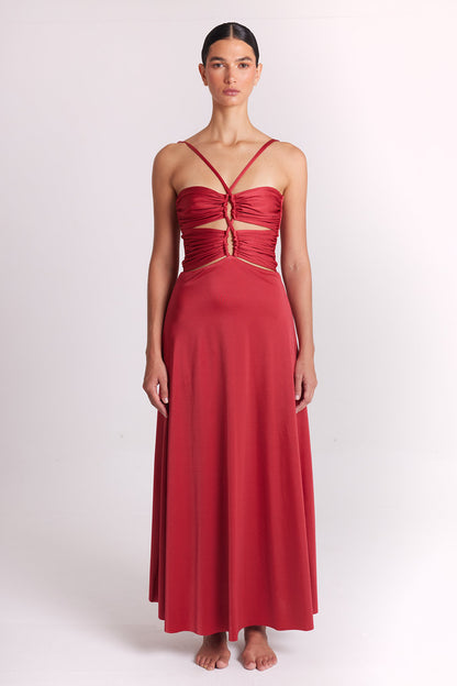ANTONIA DRESS EMBER RED