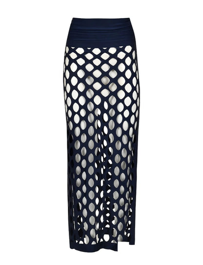 ONDRA NAVY LONG SKIRT