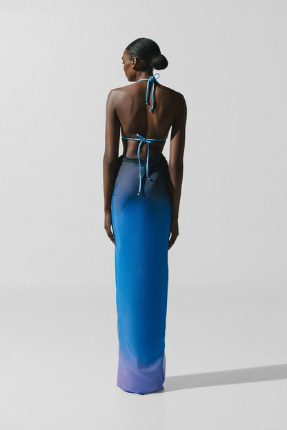NIA MAXI SKIRT TRAMONTO BLUE