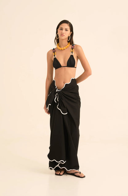 LUMI MAXI SARONG BLACK AND WHITE