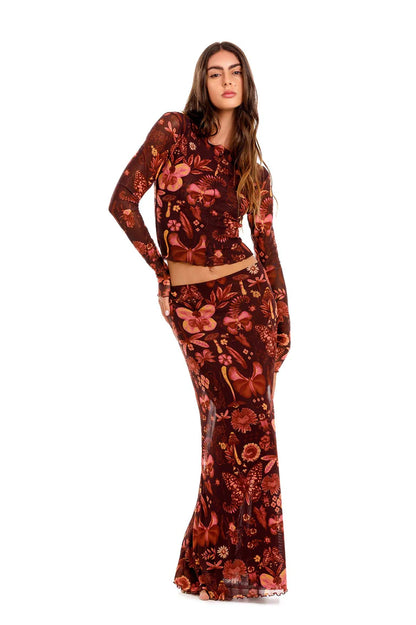 LIANA TOP BRACE SKIRT AMBAR