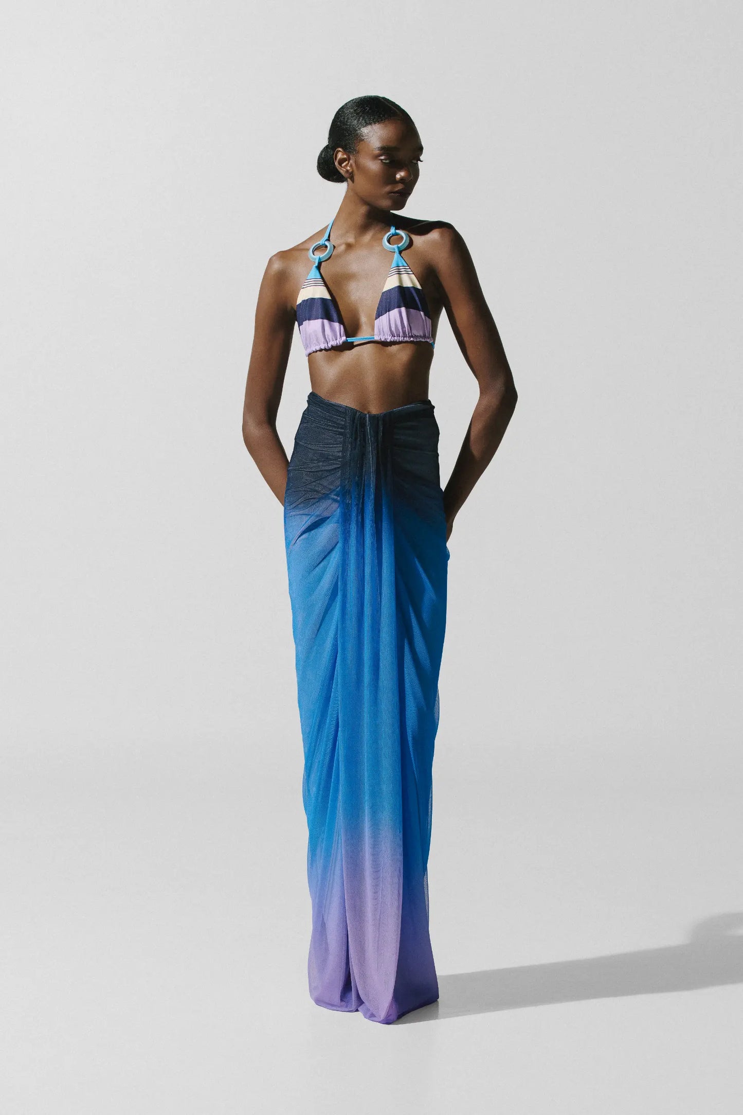 NIA MAXI SKIRT TRAMONTO BLUE