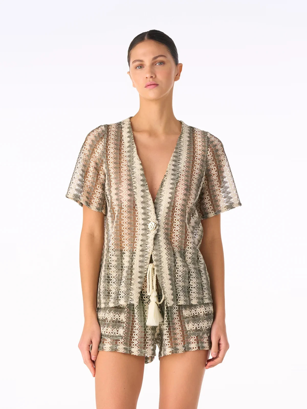 BLANCO NAIR ZAMIA SET SHORT