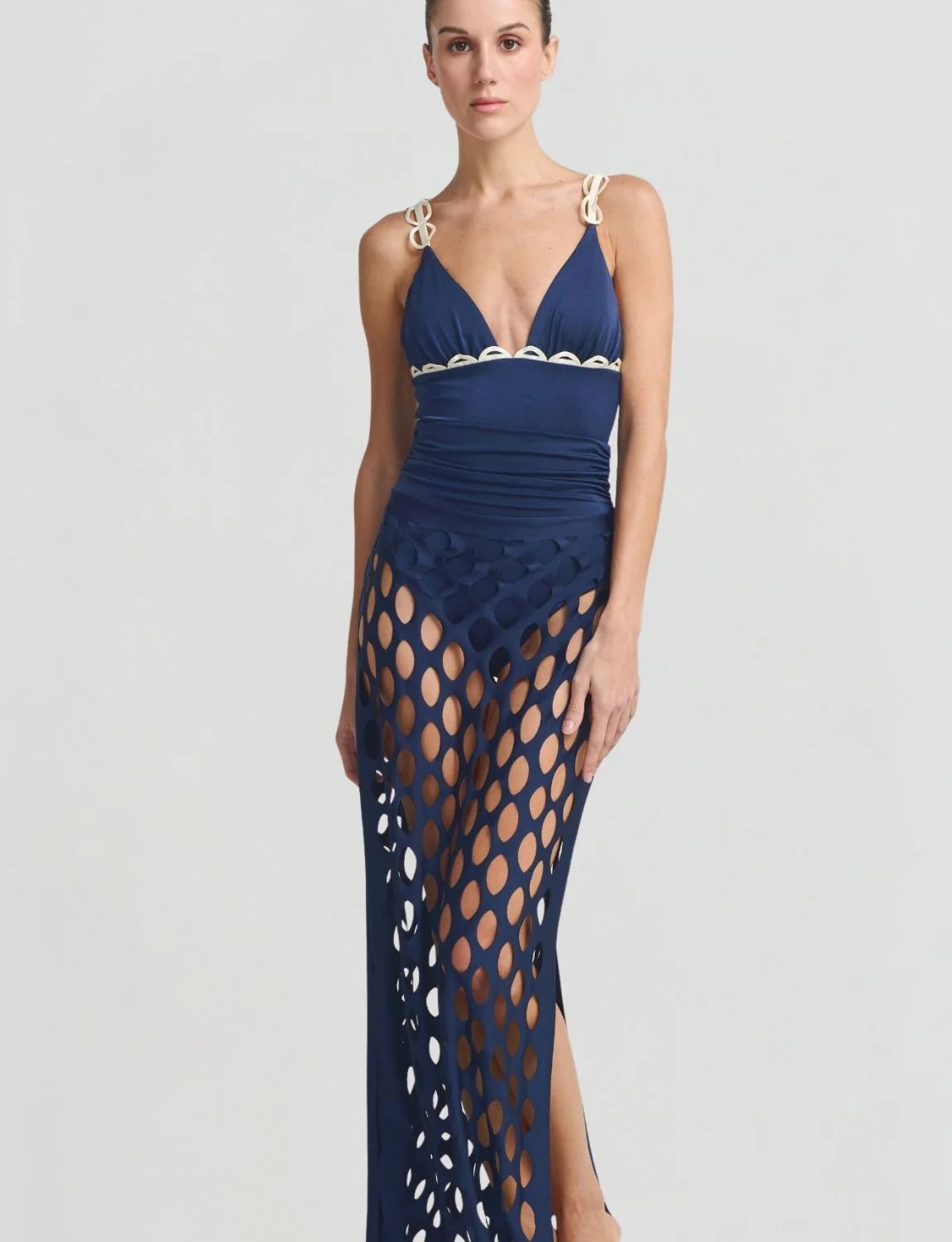 ONDRA NAVY LONG SKIRT