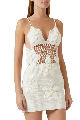 FLORA CROCHET DRESS YVORY