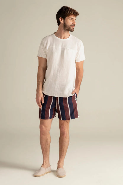 SHORT MEN RAYAS BLUE VINO