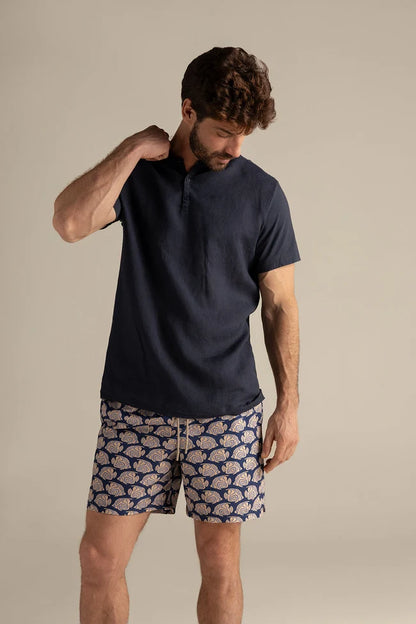 SHORT MEN DARK BLUE FISH