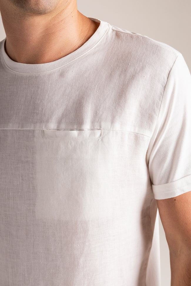 T-SHIRT JAMAICA WHITE LINEN