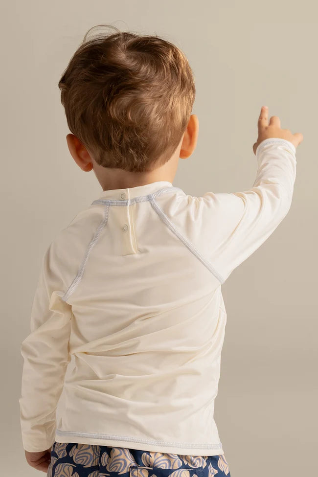 T-SHIRT KIDS YVORY AND LIGHT BLUE