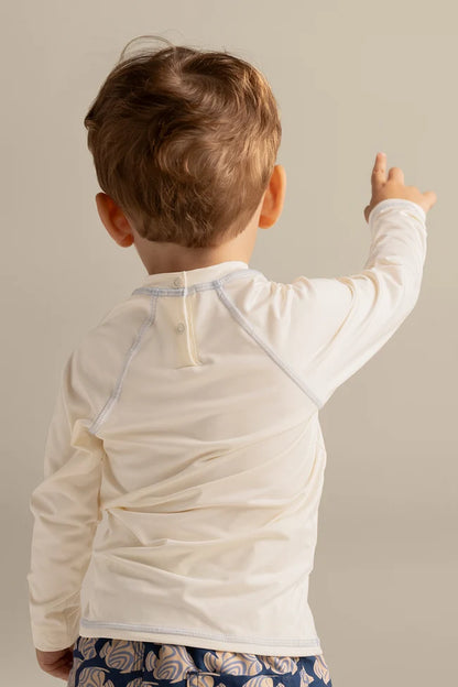 T-SHIRT KIDS YVORY AND LIGHT BLUE