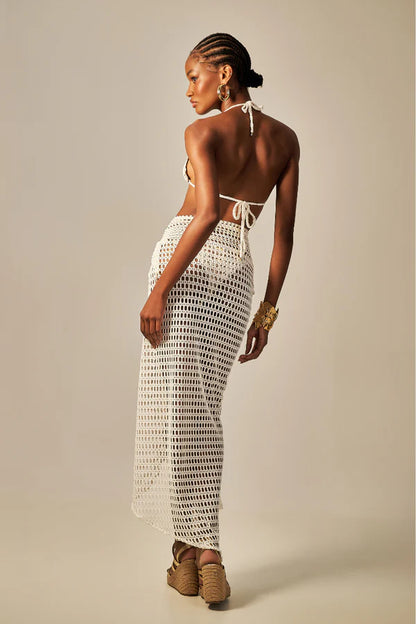 BUZIOS PAREO OFF WHITE LACE