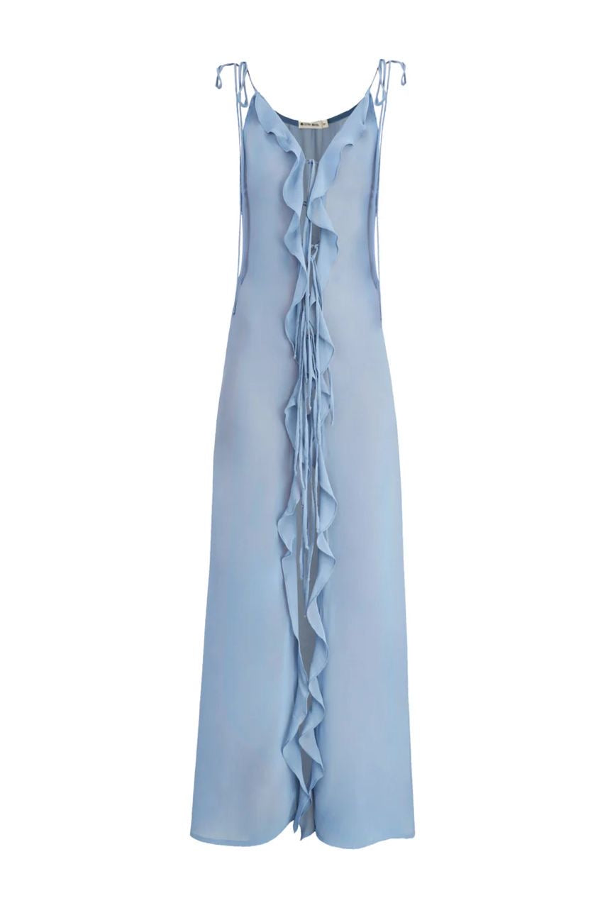 BIAS RUFFLE COVER BLUE