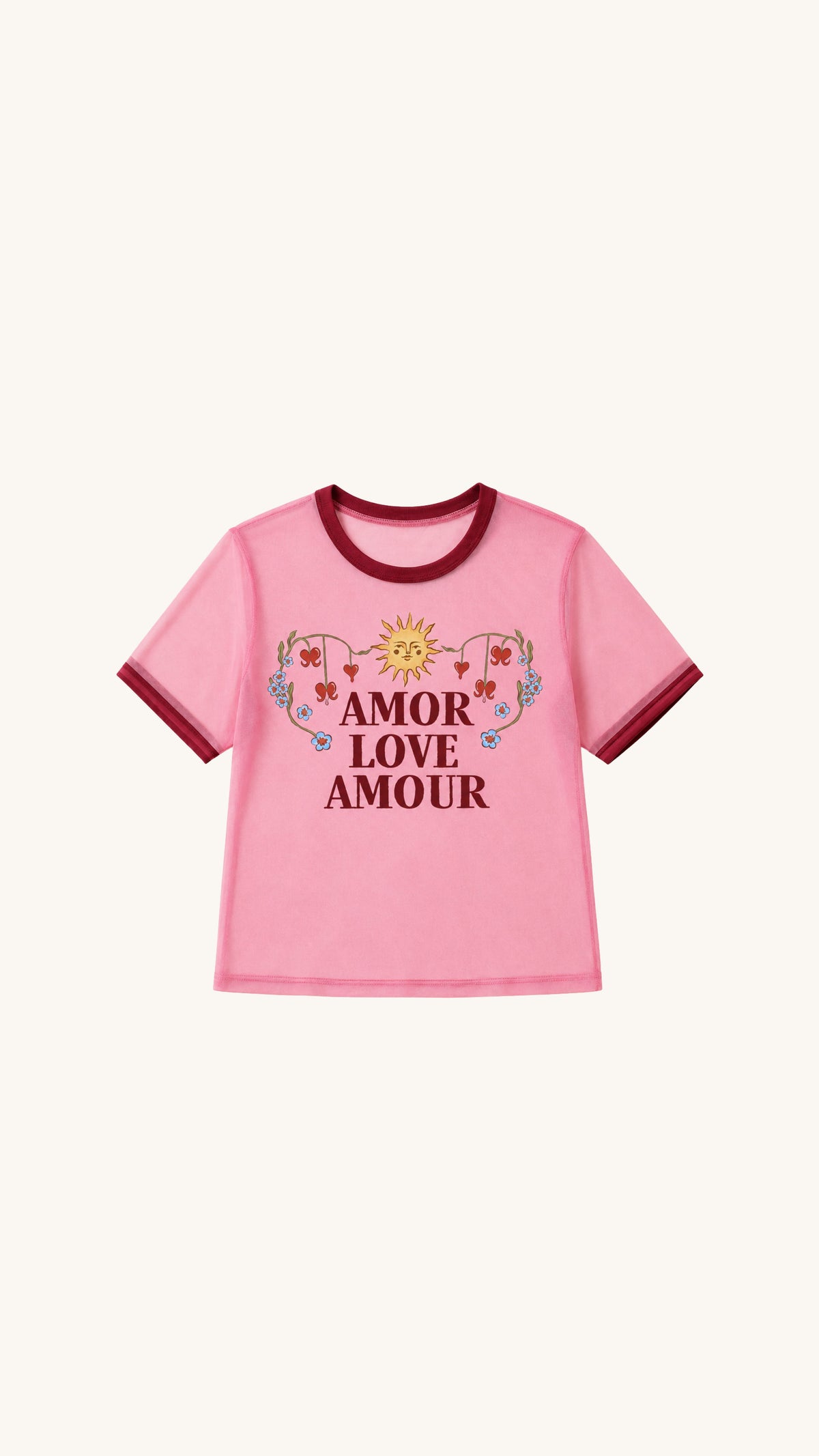 LOVE MESH SHIRT VINO