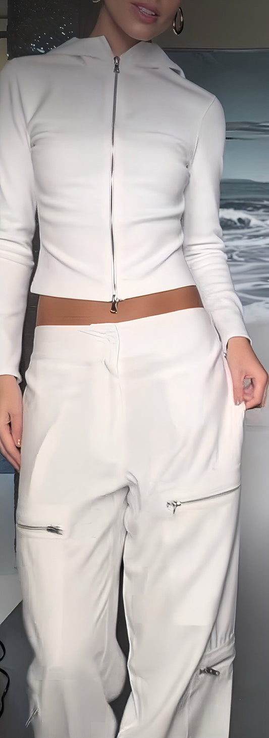PANTS ZIPPERES WHITE