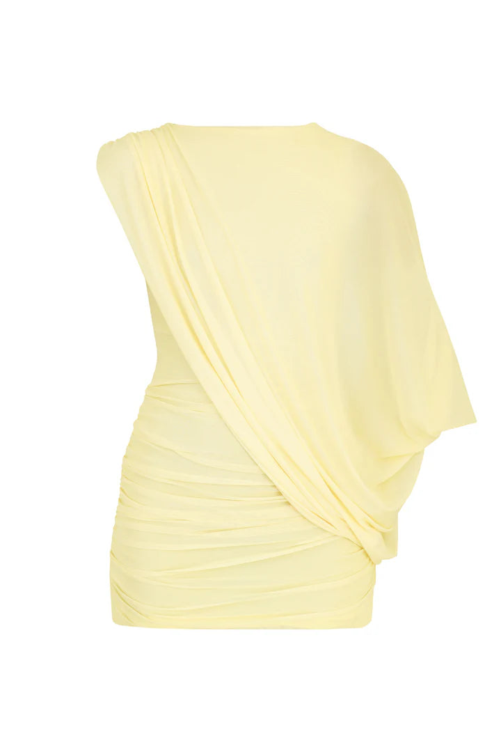 RUFFLED COVER DRESS